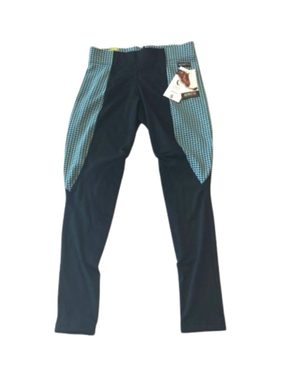 Kerrits Flow Rise Performance Riding Tights Womens Small S Mint Houndstooth NWT